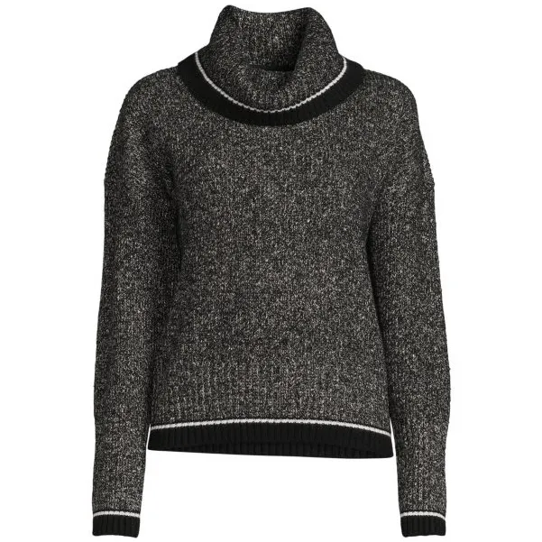 Karl Lagerfeld Charcoal Cowl Neck Sweater - Image 4
