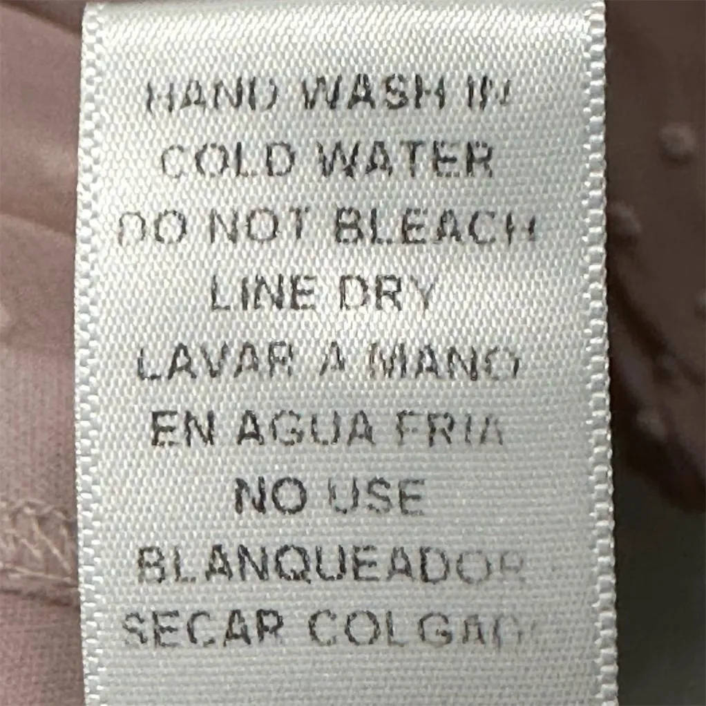 Womens Pink Polka Smocked Dress Sheer Sleeve Ruffle Hem‎ Coquette Cottagecore S - Image 5