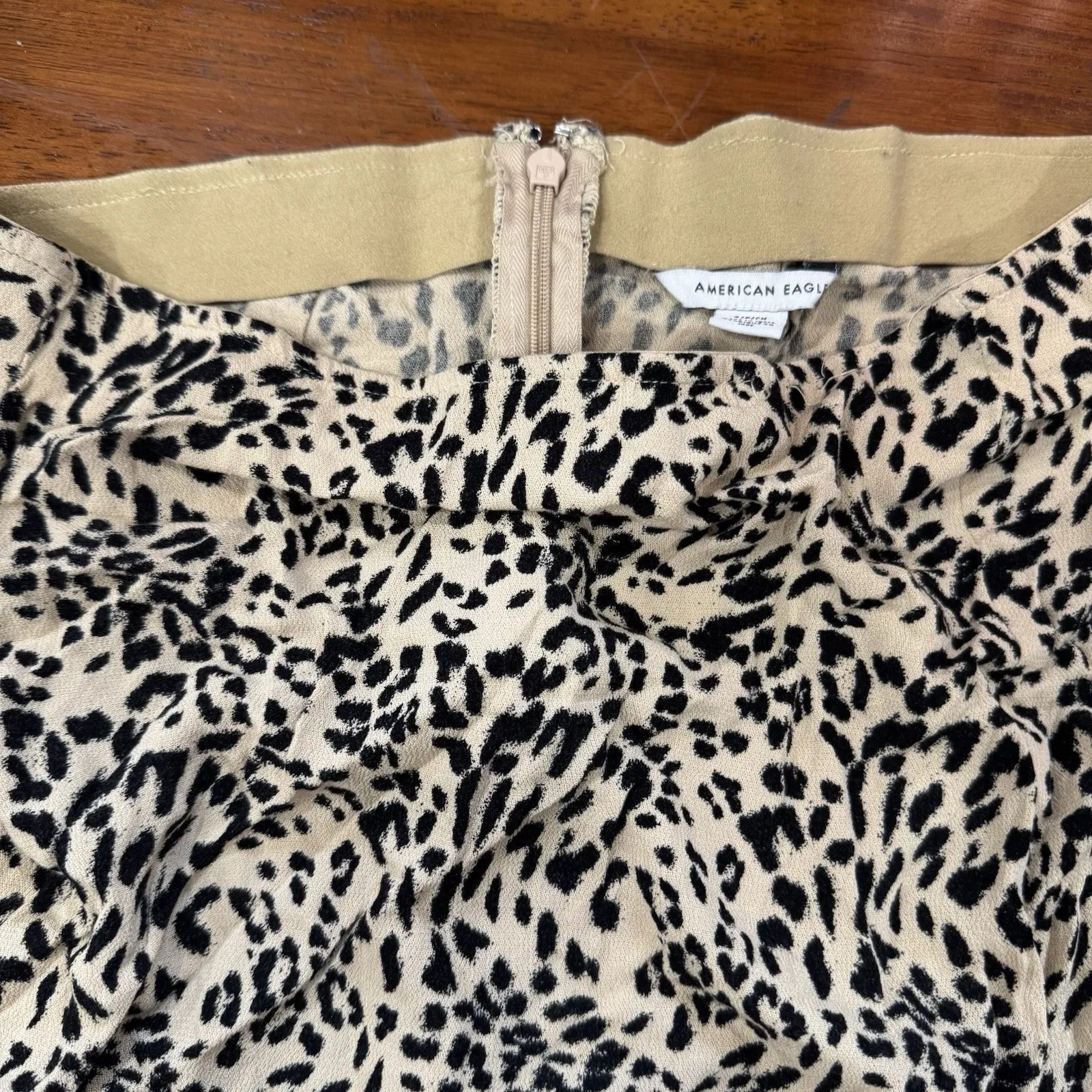 AMERICAN EAGLE Women's Animal Print Full Length A Line Skirt‎ Size Small - Image 2