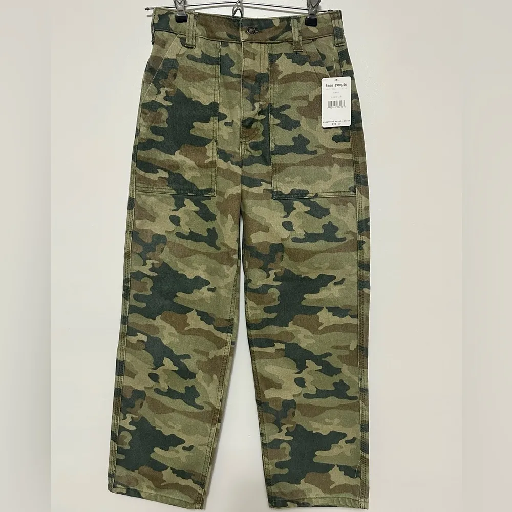 Free People We the Free Remy Camouflage Cropped Jeans Size 24 - Image 5