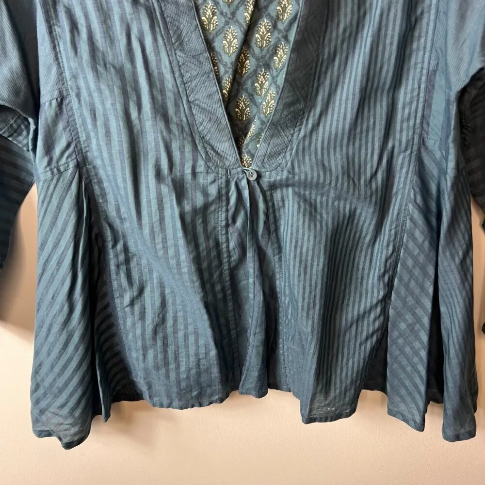 Soft Surroundings  2 piece blue‎ top women’s size XS - Image 4