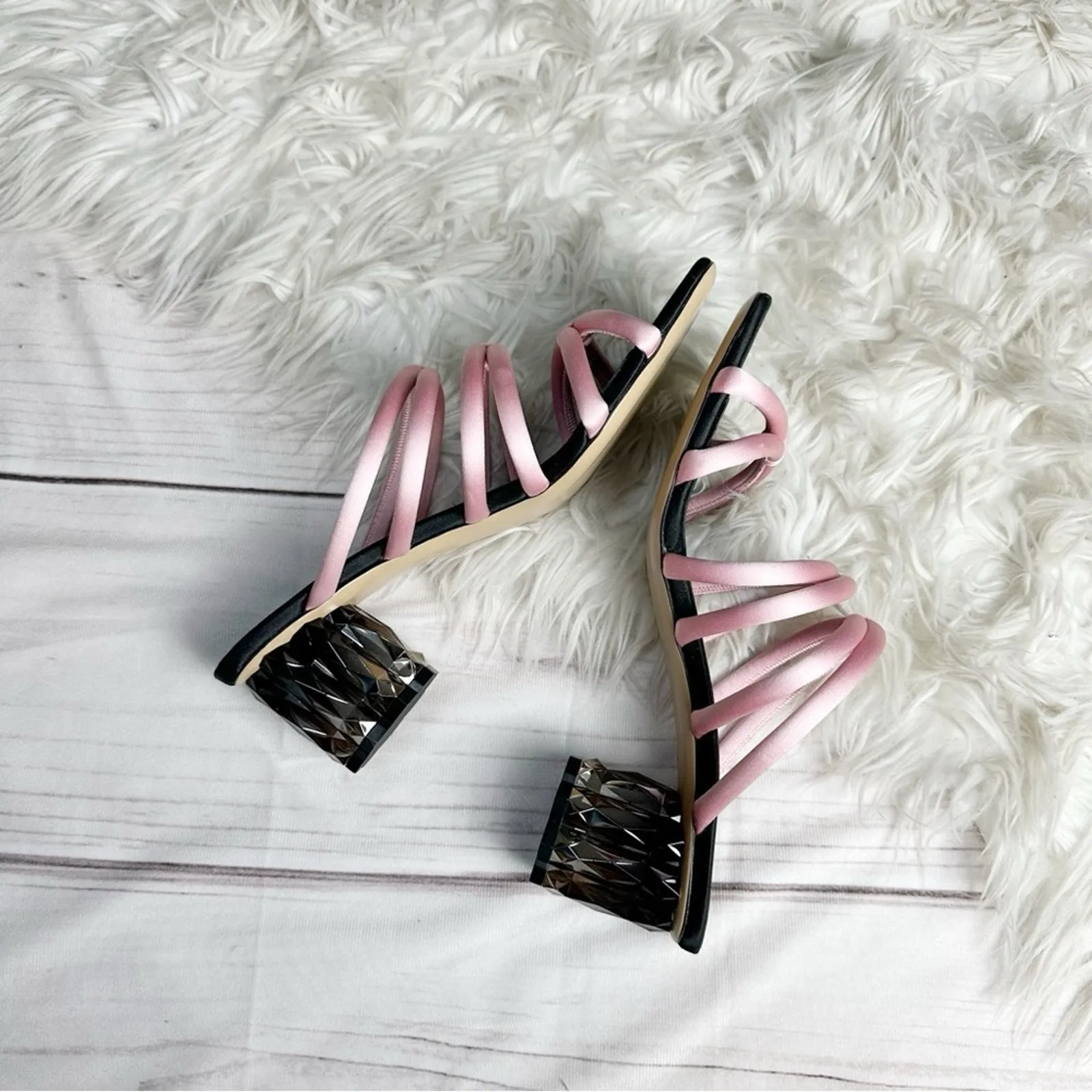 Salvatore Ferragamo Amalia 55 Satin Slip on Pink Sandal Size  9.5‎ - Image 10