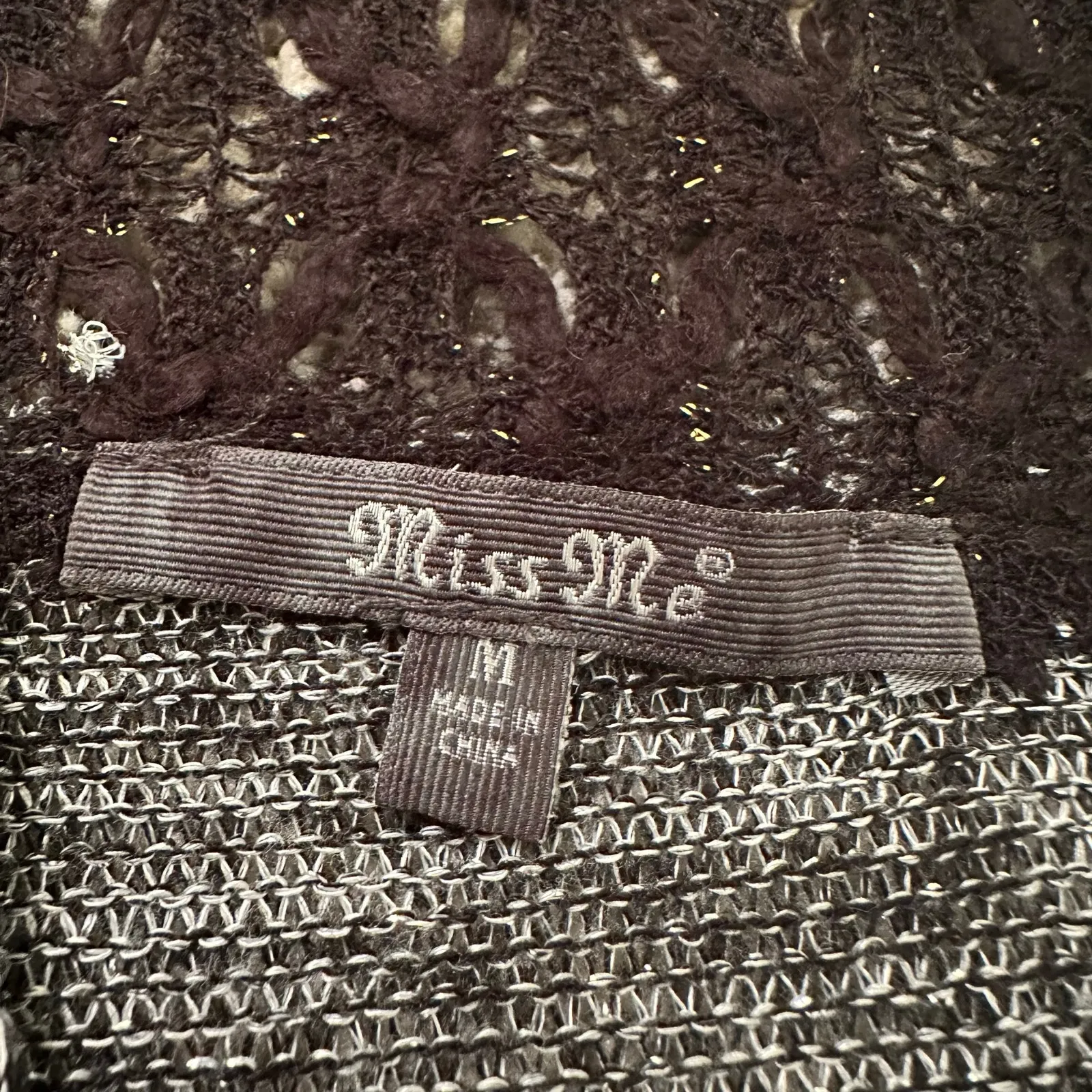 Miss Me gray sparkly knit tank top size M - Image 7