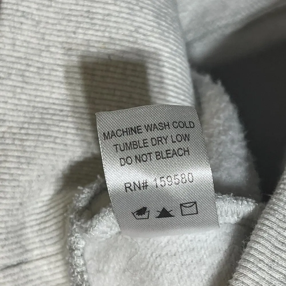 Pink Lily Cropped 1/4 Zip Hoodie Sweatshirt Gray Size XL Extra Large Cotton - Image 6