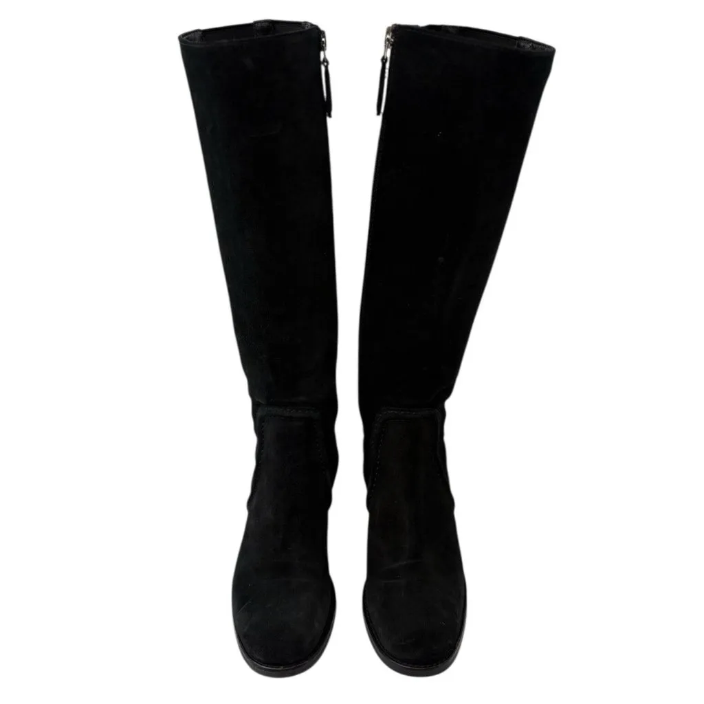 *Aquatalia Jordan Black Suede Boot Womens Size 5 Quiet Luxury Old Money Italy - Image 7