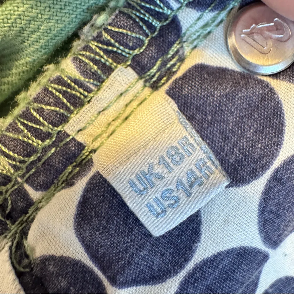 Boden Green Denim Mini Skirt Womens 14 Casual Fall Preppy A Line Classic - Image 6