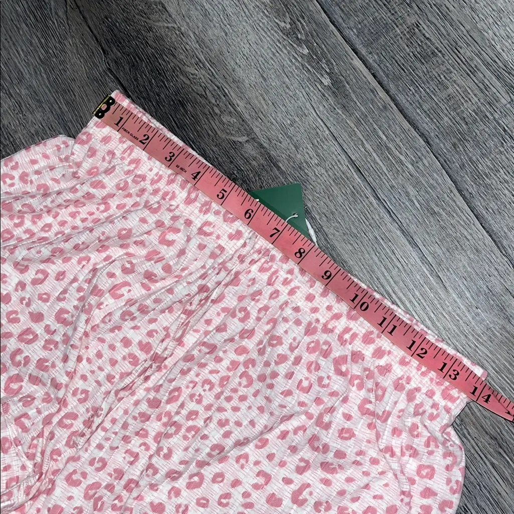 Halara NWT Mid-Rise Leopard Print Lounge Shorts – Pink | Ruffle Hem | M - Image 9