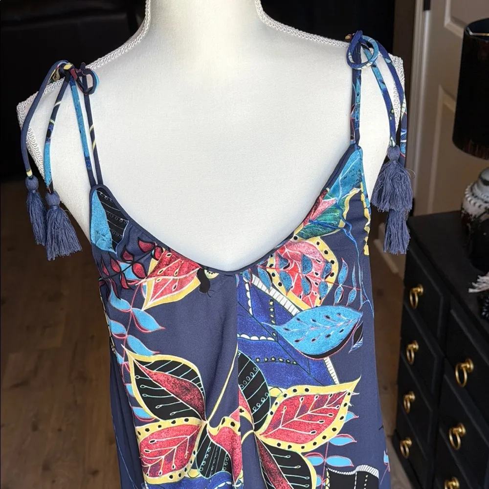 FINN & GRACE Tiered Tassel Tie Boho Dress Size Small - Image 10