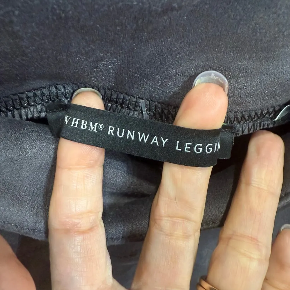 WHBM Blackened Pearl Ultra Suede Runway Leggings Sz 16L NWT - Image 5