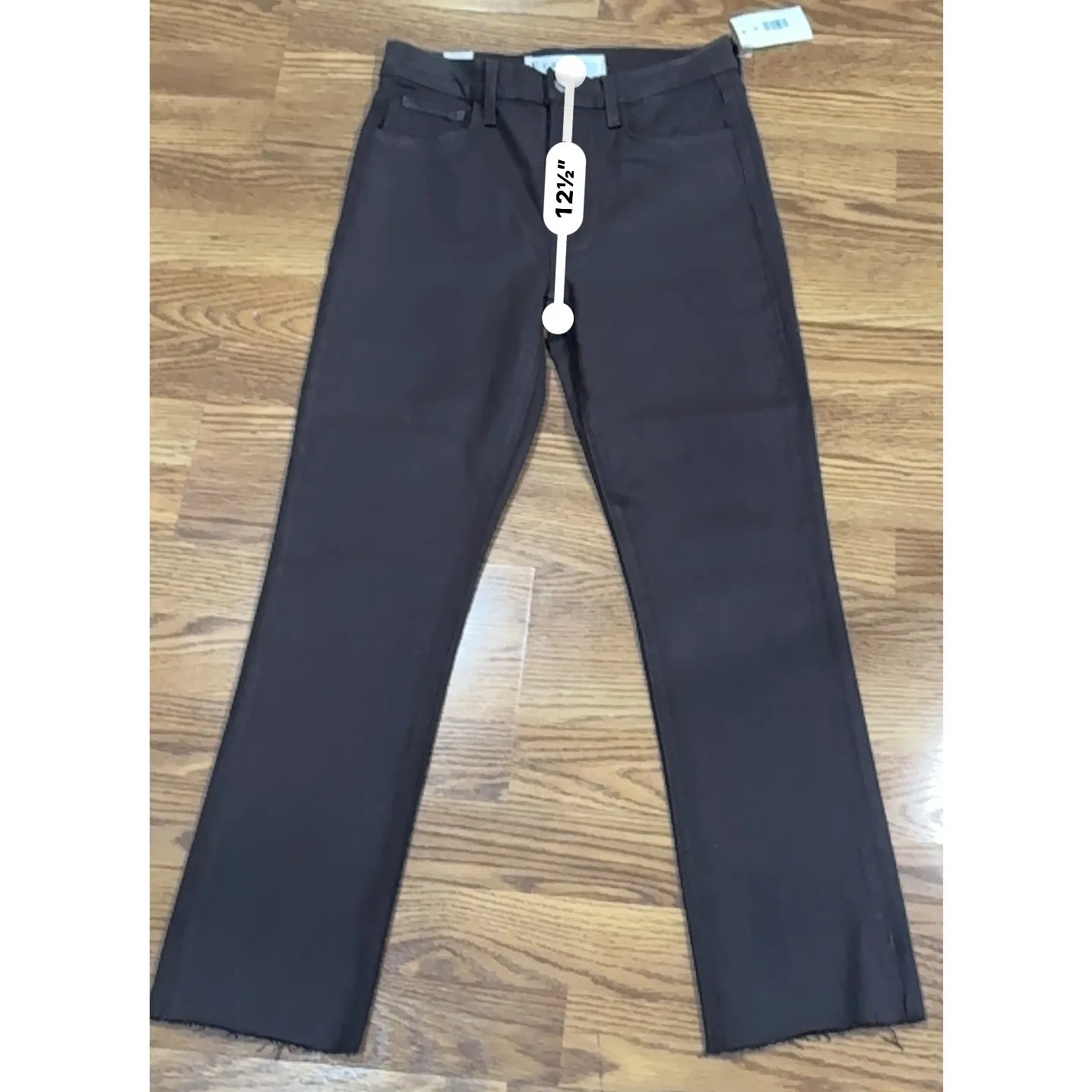 FRANK & EILEEN THE CORK EVERYDAY JEAN IN WAXED CHOCOLATE size 27 - Image 3