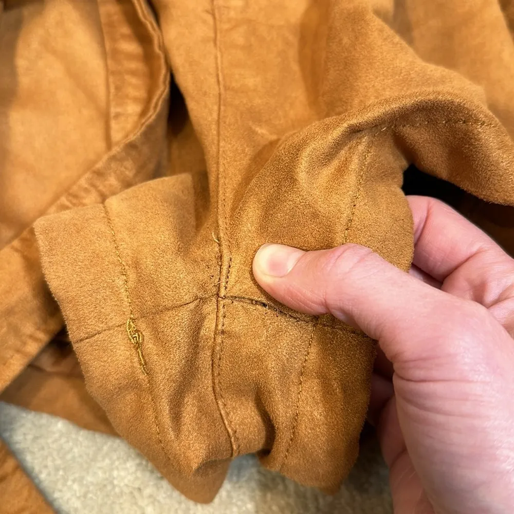 Divided Brown Waist Bow Pleated Textured Lined Shorts Women Size 6 - Image 6