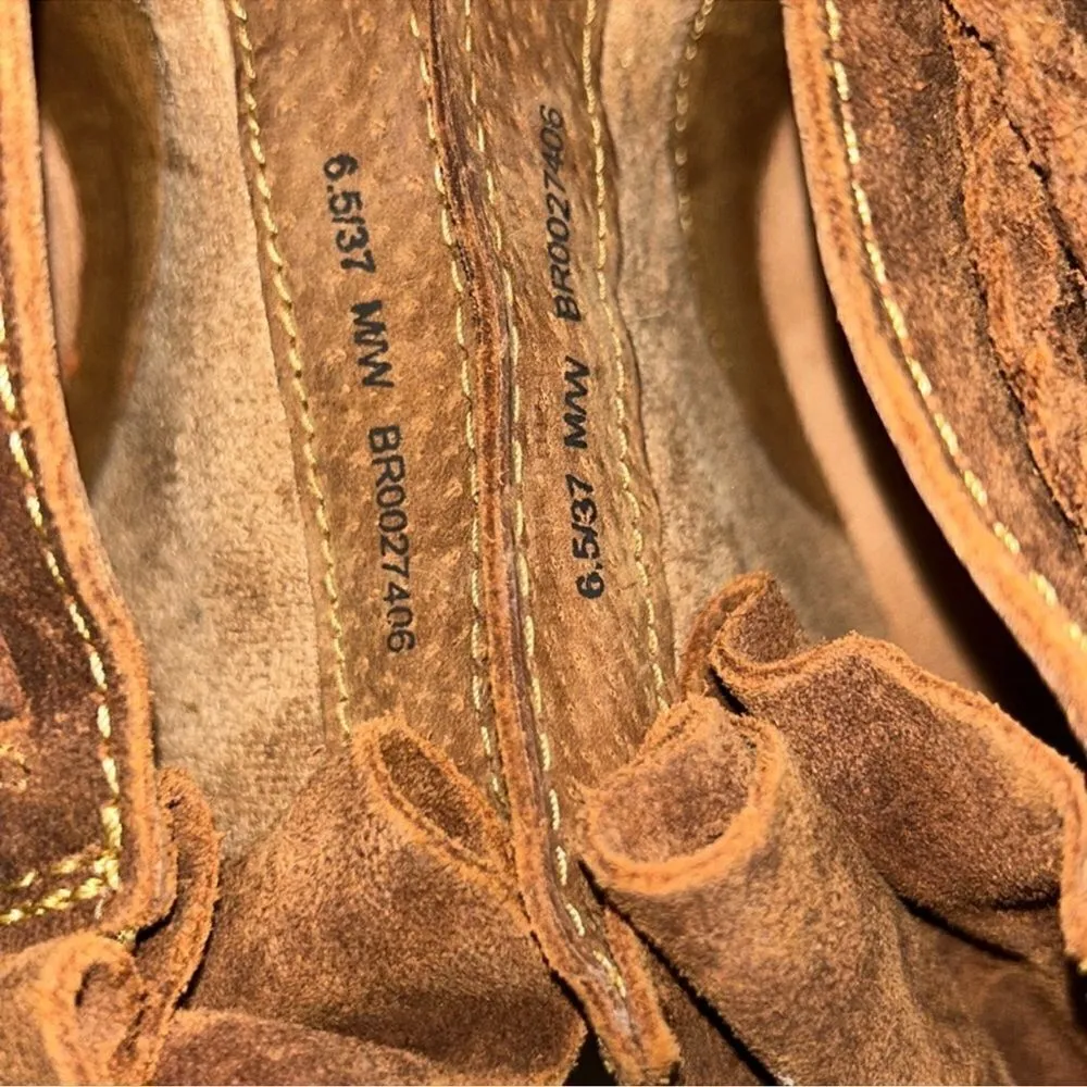 BORN Distressed Leather Ankle Brown Boots(Size 6.5M) - Image 8