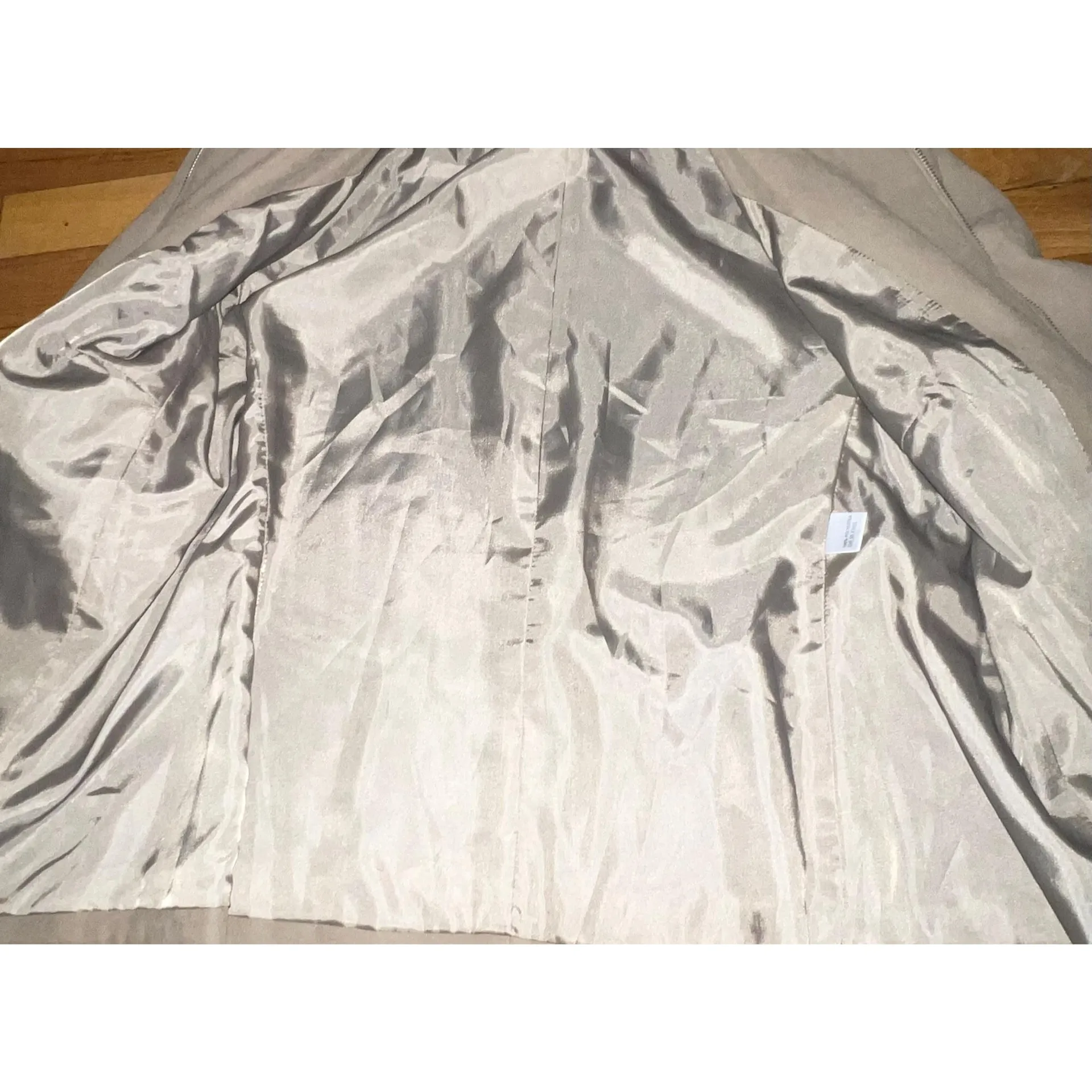 Dress Barn Jacket Size L Grey Suit Outer Long Sleeves Size 14 - Image 3