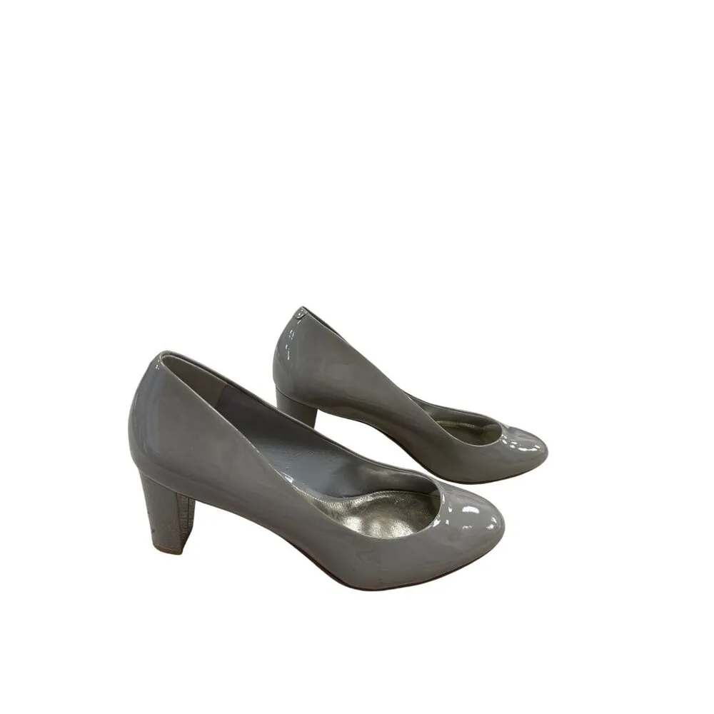 Lauren Ralph Lauren Womens Gray Patent Leather Heels Size 10B SKU 7325 - Image 3
