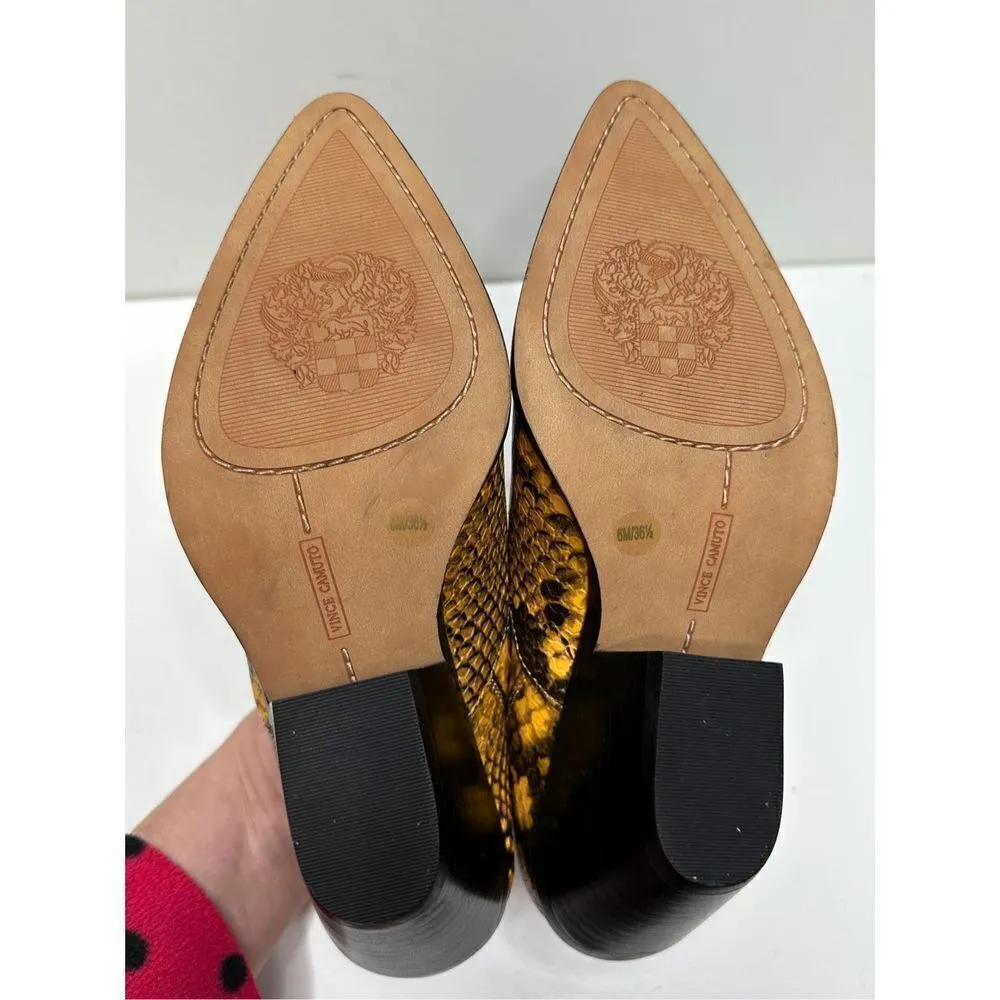 Vince‎ Camuto Jatera Leather Snake Booties Size 6 New - Image 9