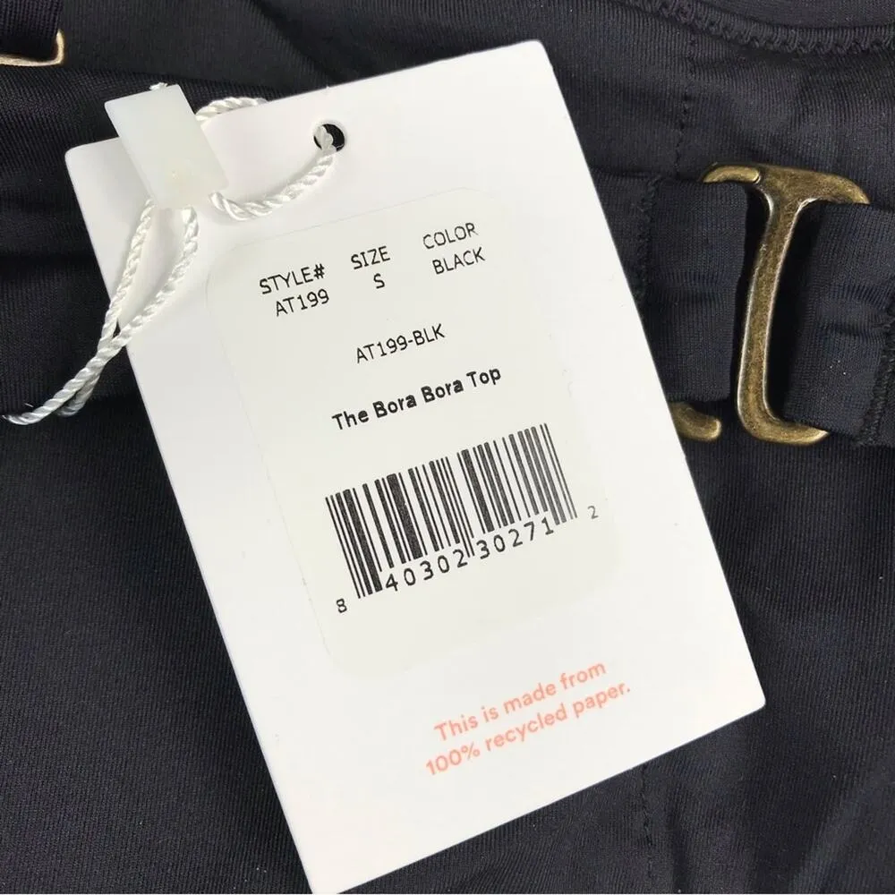 ANDIE Swim Top Women Sz S Black Bora Bora Convertible Retro Feminity Grunge NWT - Image 6