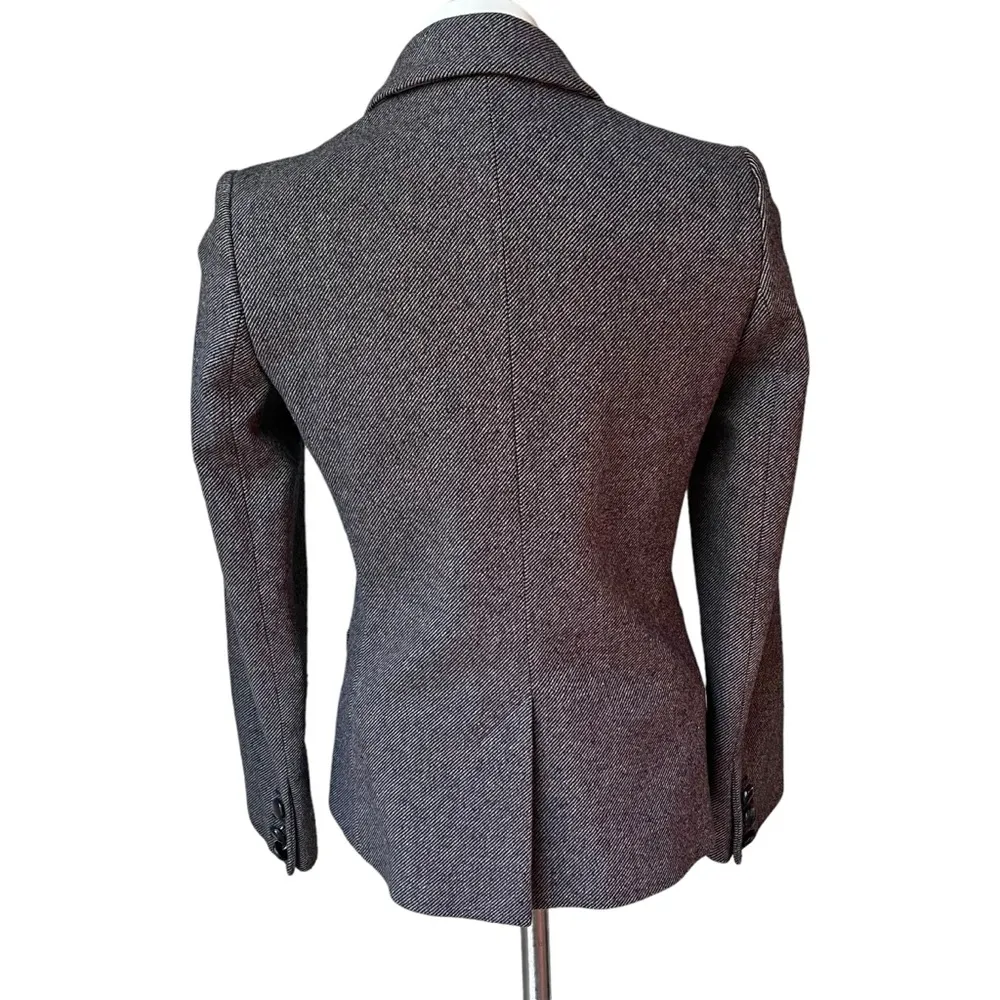 Vintage Jaeger London Herringbone Patch Pocket Blazer Jacket, US 6 (runs small) - Image 2