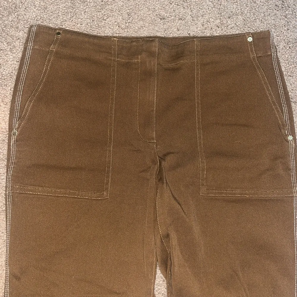 Theory Treeca Pant Cotton Twill Cedar Brown 8 - Image 5