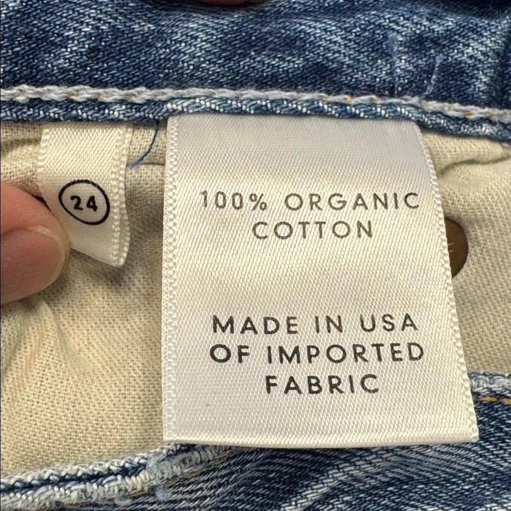 Grlfrnd Denim High Rise Jeans Devon Button Fly 100% Organic Size 24 EUC #5970 - Image 7