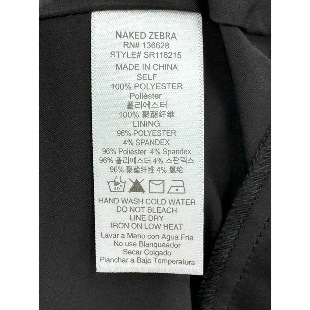 Naked Zebra Romper M Black NWT Halter Neck Keyhole Minimalist High Neck Jumpsuit - Image 8