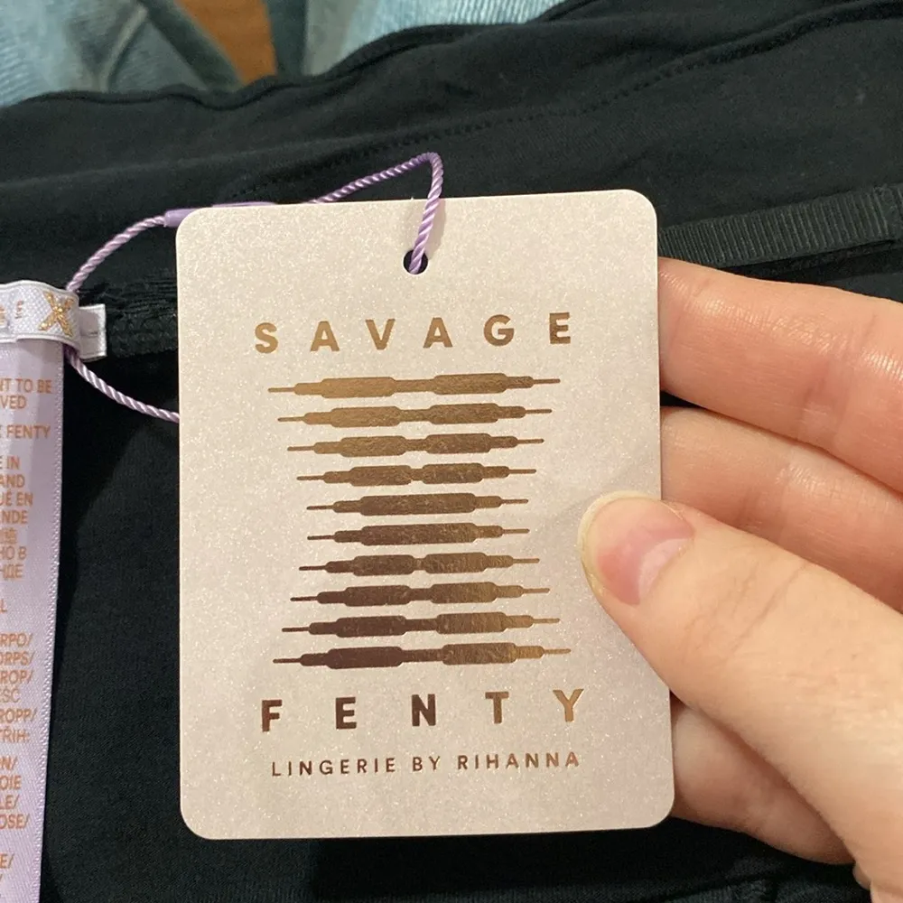 Savage Fenty by Rihanna lace inset jersey knit thin strap cropped camisole sz S - Image 12