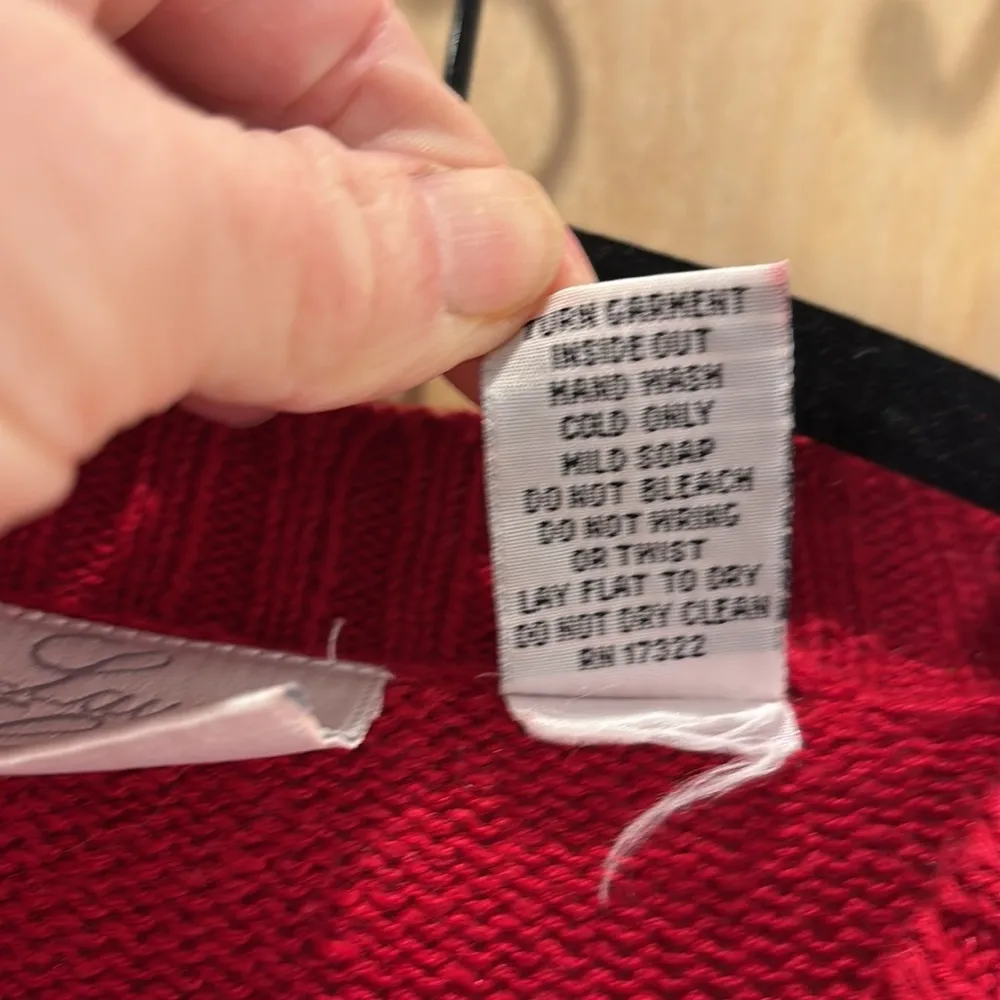 Vintage Christmas Sweater Embroidered Embellished Holiday Size Petite Medium - Image 5