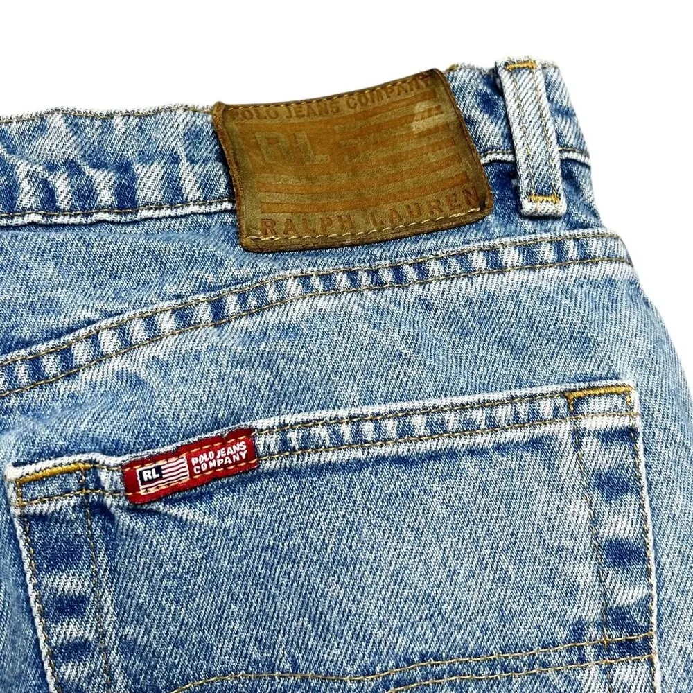 Ralph Lauren  VTG Jeans Womens Size 10x31 Light Wash Straight Leg - Image 4