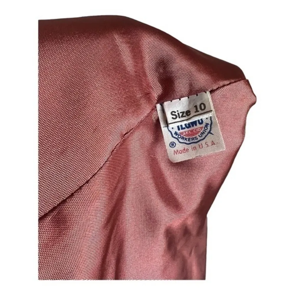 Vintage 70s F.O.B By forecaster Union Label Knit Purple cropped blazer Size 10 - Image 5