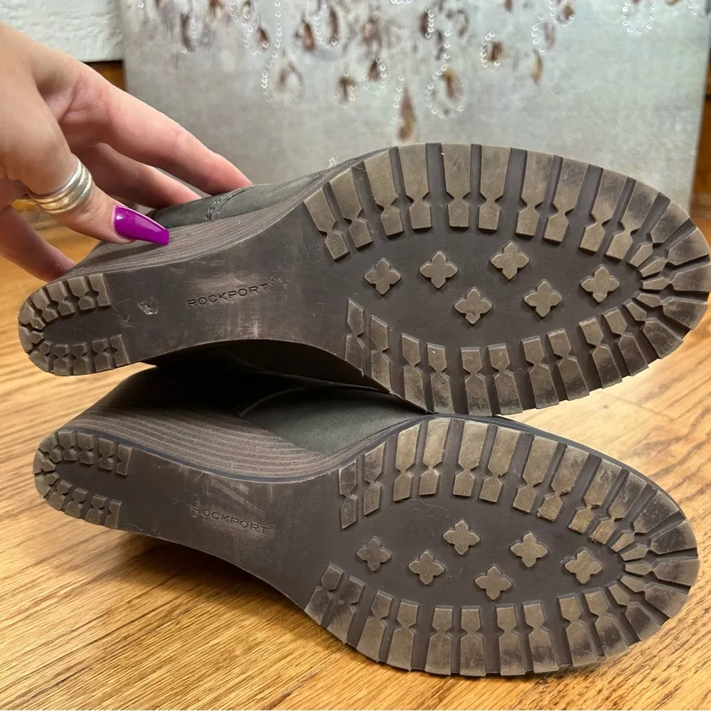 Cobb Hill | Rockport Lucinda Chukka Wedge Booties Gray Size 9 - Image 12