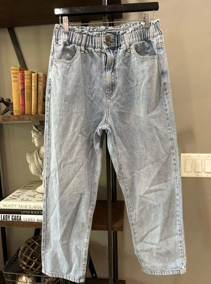 SHOW ME YOUR MUMU Emilia Elastic Waist Mom Jeans Blue Womens Size Medium - Image 6