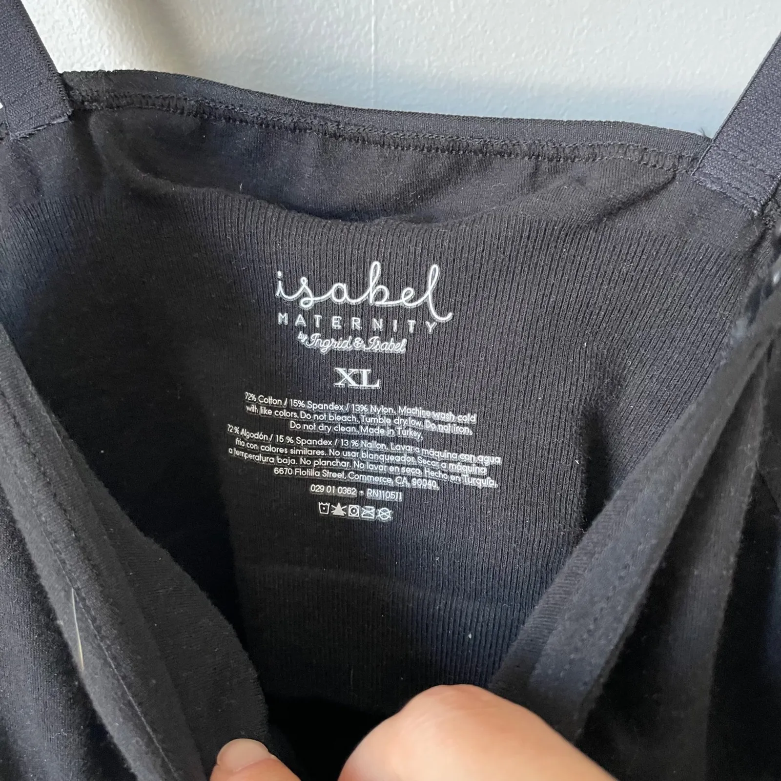 Isabel Maternity by Ingrid & Isabel Black Shaping Nursing Cami Tank Top XL - Image 6