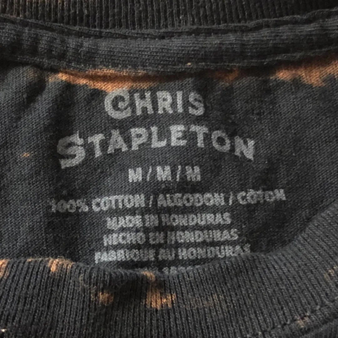 Boutique NEW Chris Stapleton hand bleached tee  - Image 9