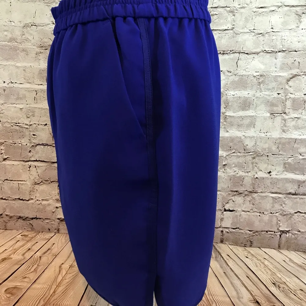 J. Crew Crepe Pencil Skirt With curved hem Cobalt - Image 3