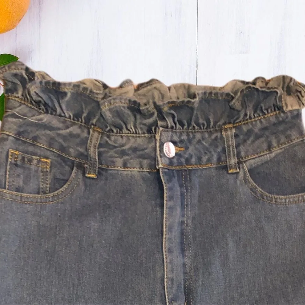 Shein high ruffle waisted wide legged jeans - Image 2