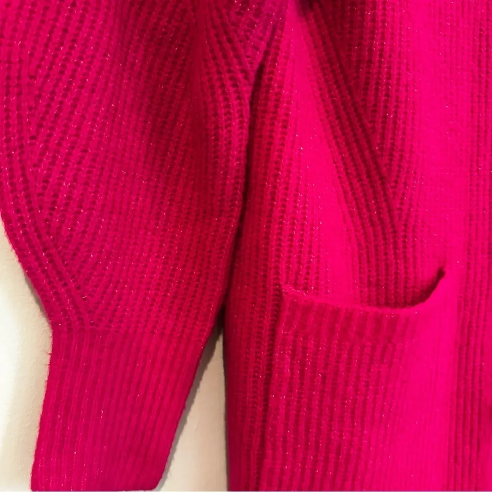 A New Day Target Button Up Sweater Dress Women's Small Fuchsia Casual Y2K Career - Image 6