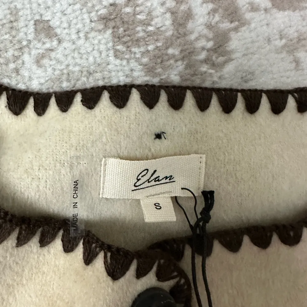 Elan Puna Blanket Jacket Size Small NWT - Tan/Brown - Image 2