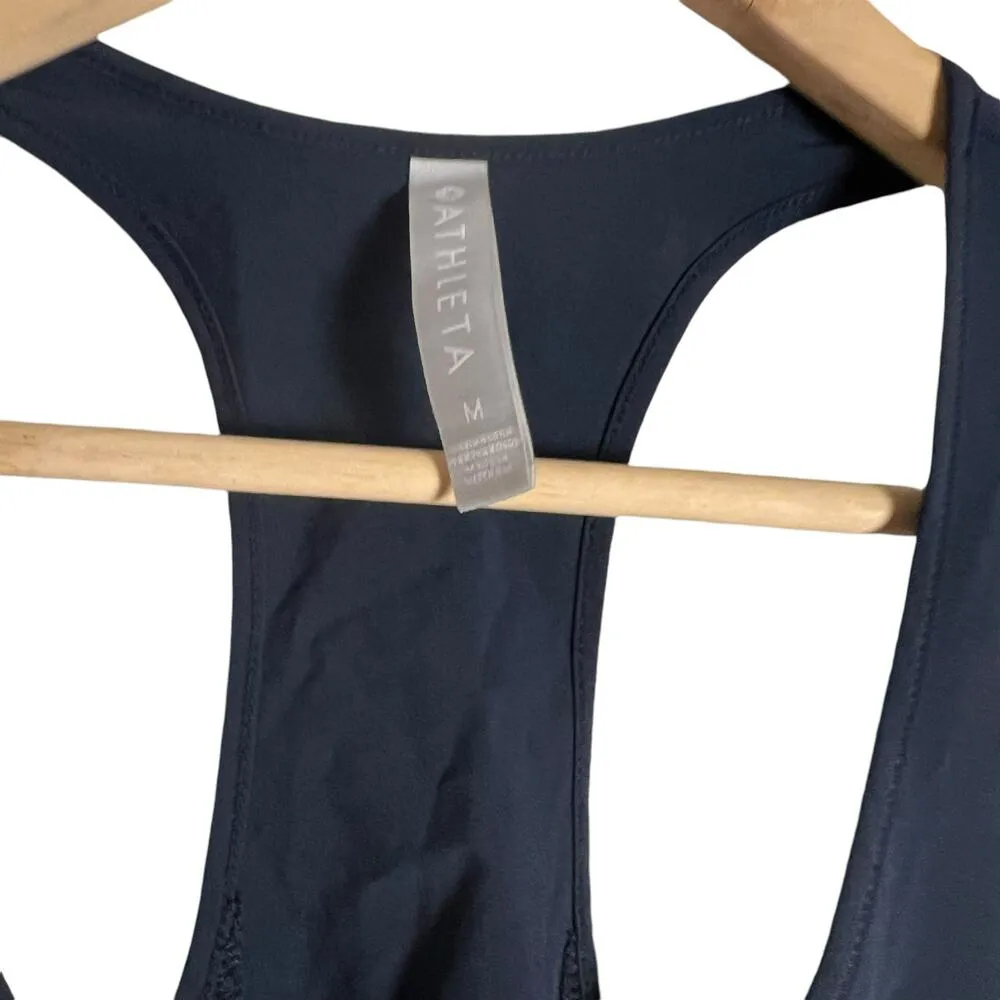 Athleta Drawstring Cinch Sides Racerback Sleeveless Athletic Tank Top Size M - Image 3