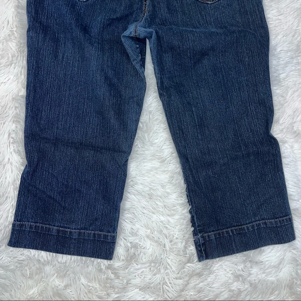 BANDOLINO Blu Women’s High Rise Blue Denim Jean Capri 10 Dark Wash - Image 6