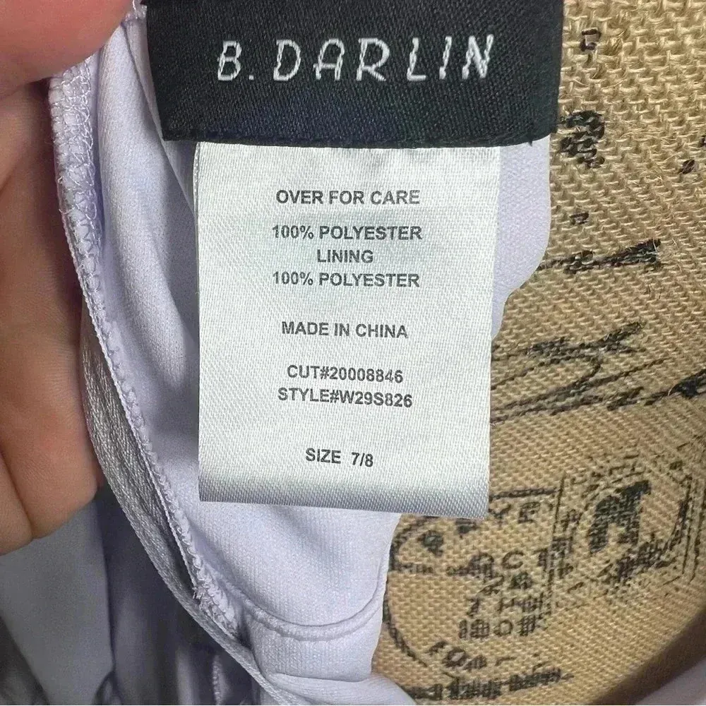 B. Darlin purple woman mini dress size 7/8, V neck, ruffles - Image 4