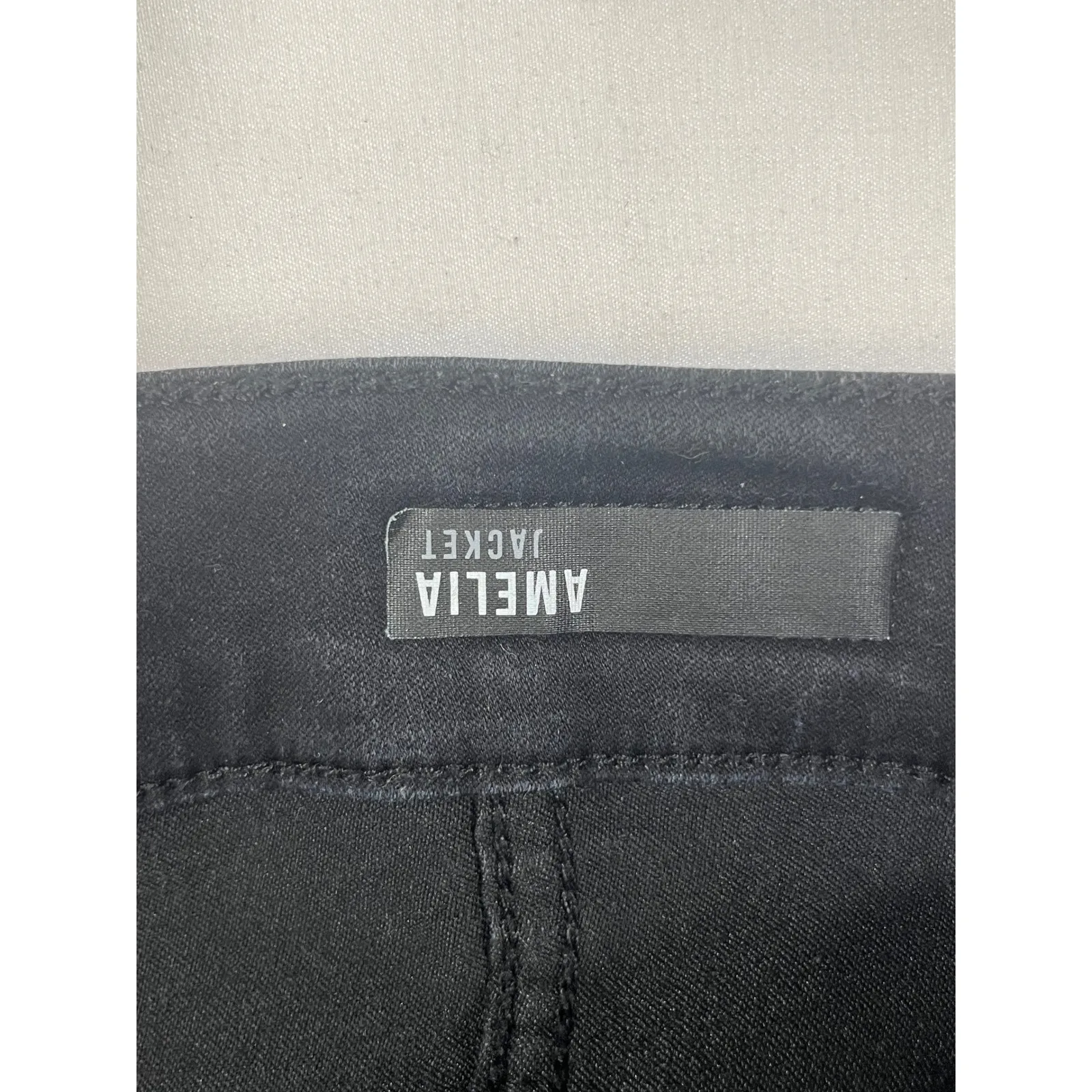 KUT From The Kloth Women Denim Jacket Trucker Biker Style Edgy Black Sz Large - Image 10