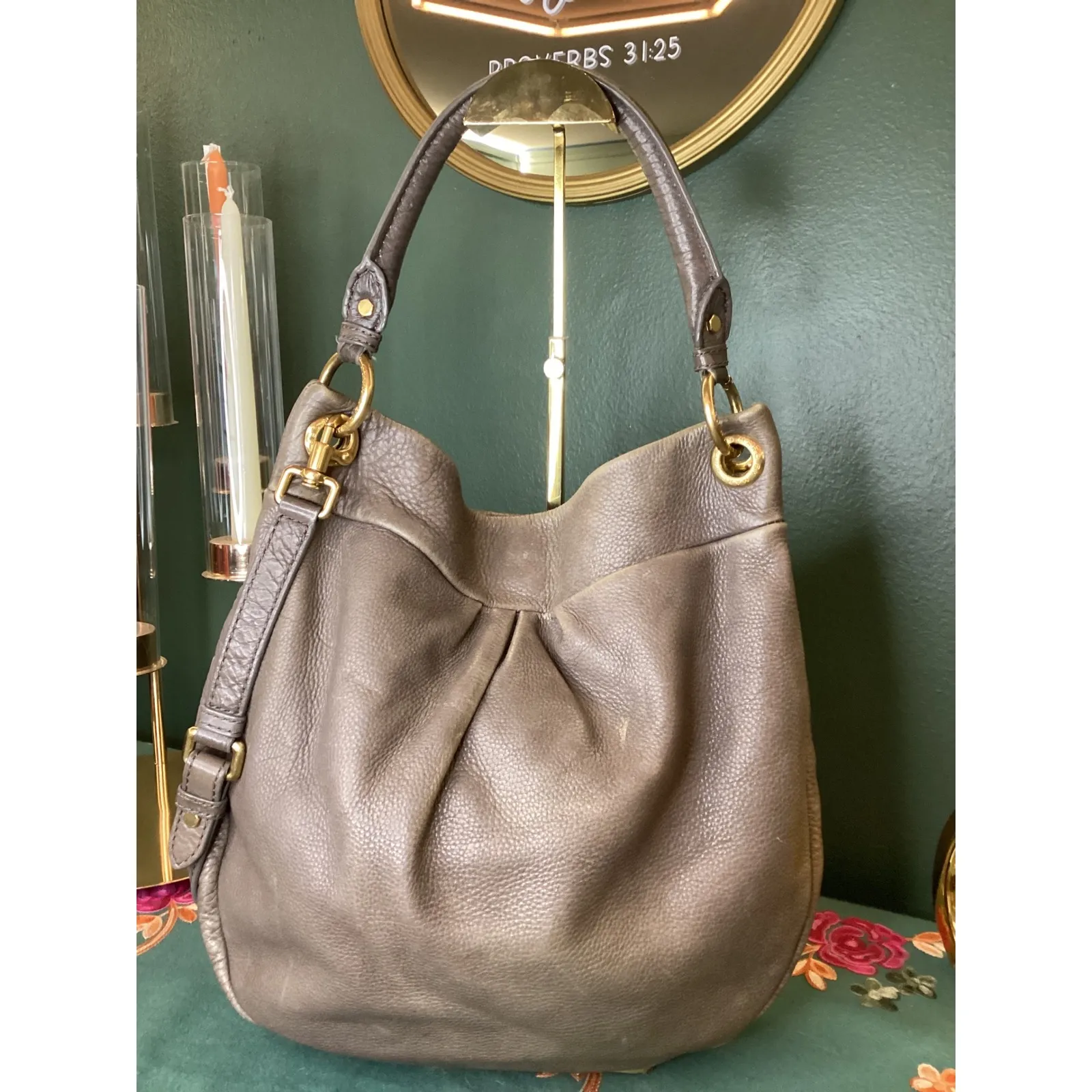 MARC BY MARC JACOBS Standard Supply Model 2 Taupe Leather Hobo Shoulder Bag - Image 2