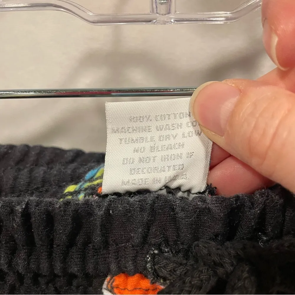 Cute Y2K black pull on beach theme sandal elastic waist mini skirt drawstring Size XL - Image 3