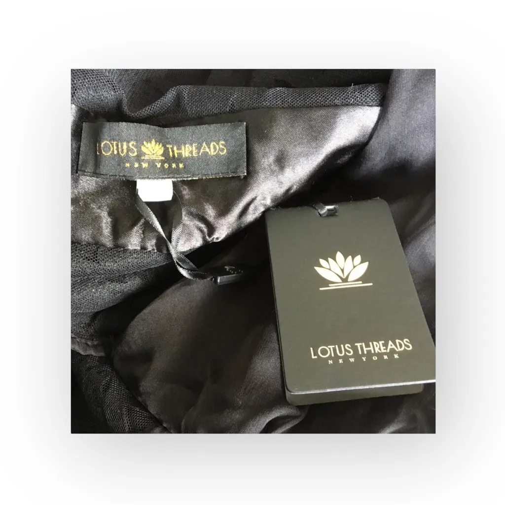 new Lotus Threads ༄ Lace Romper Sheer Overlay Gown Cocktail Maxi Dress ༄ Black - Image 8