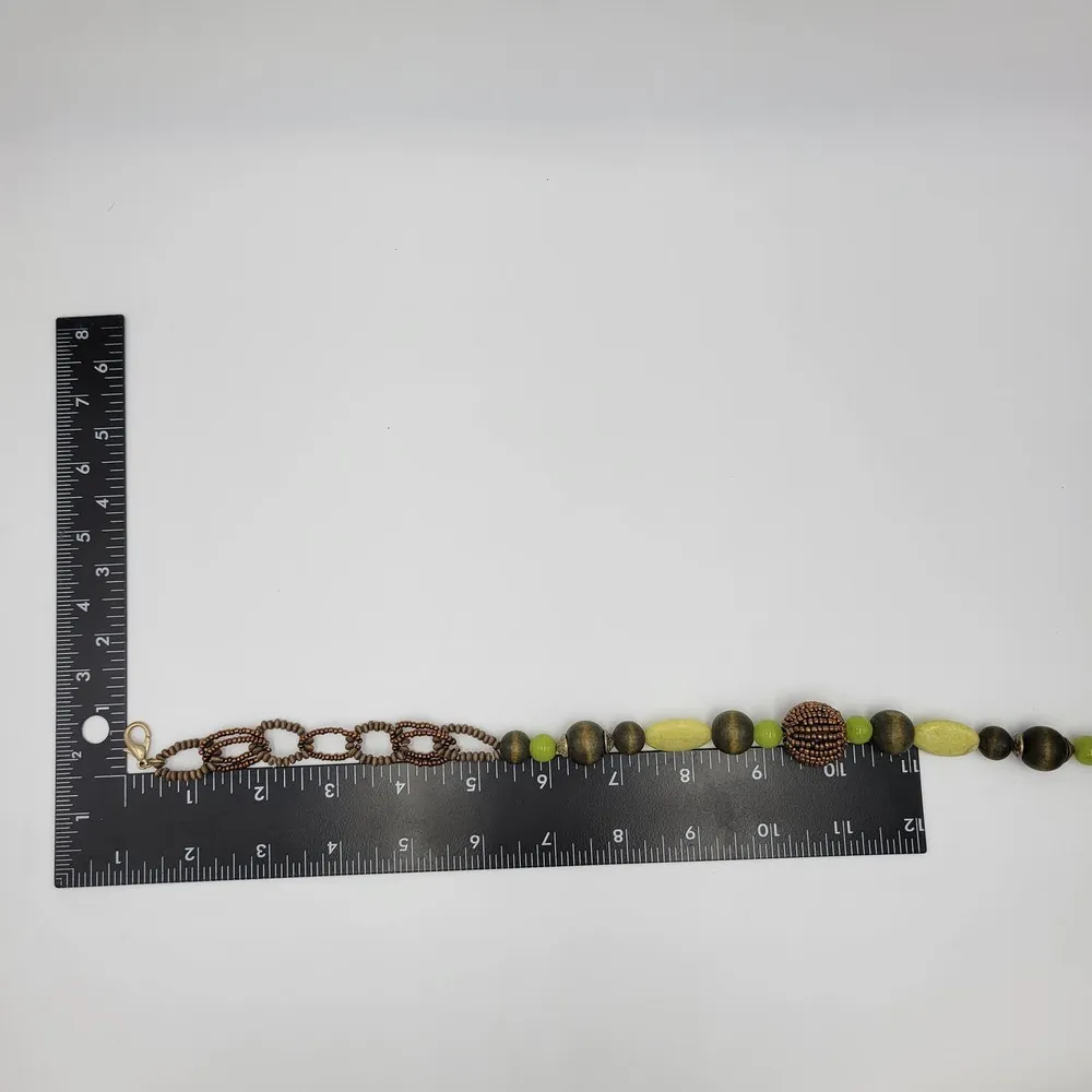 Vintage Coldwater Creek Beaded Stone Necklace Chunky Boho Fashion Accessories - Image 4