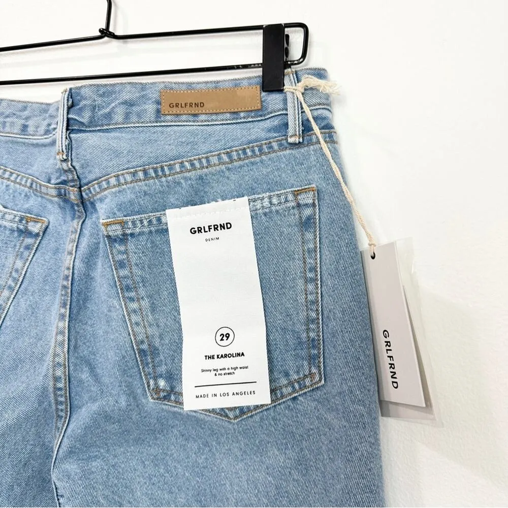 GRLFRND Karolina Frayed High Rise Feel Right Jeans 29 NWT classic preppy - Image 9