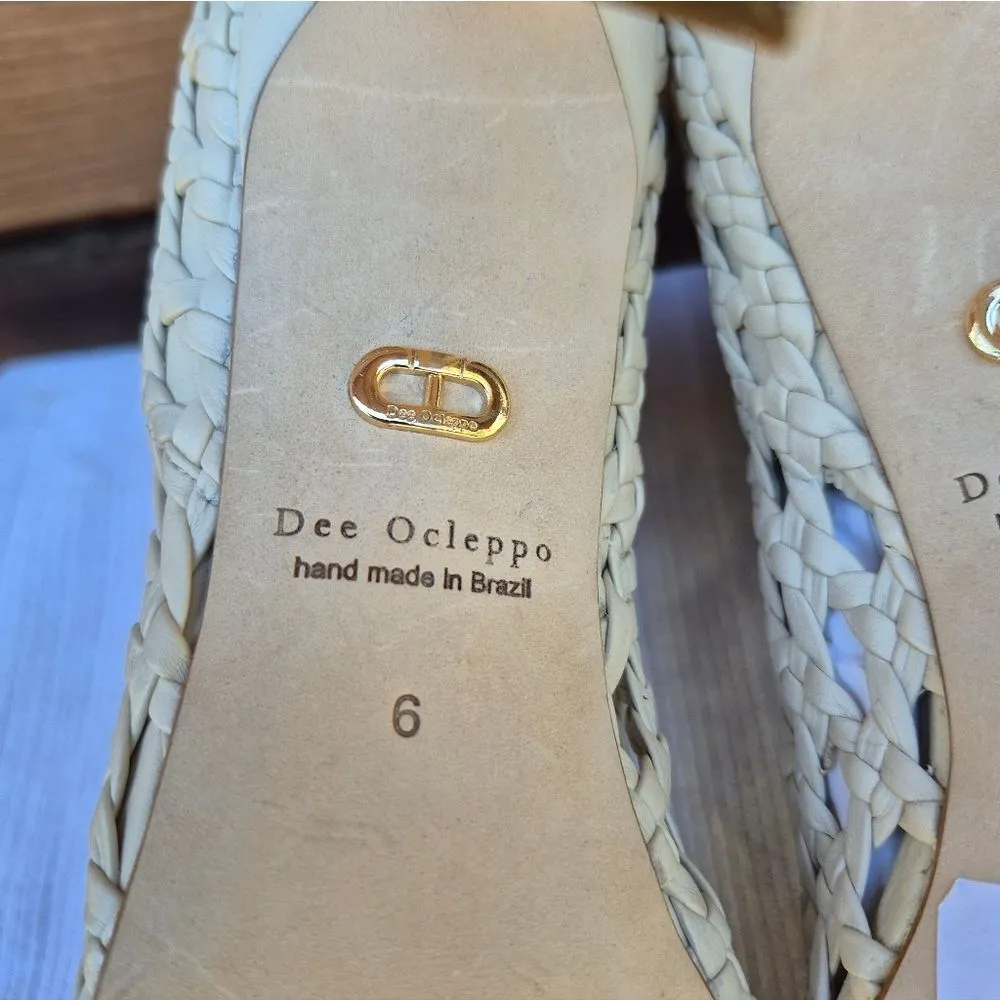 Dee Ocleppo Woven Leather Ankle Boots Size 6 - Image 7