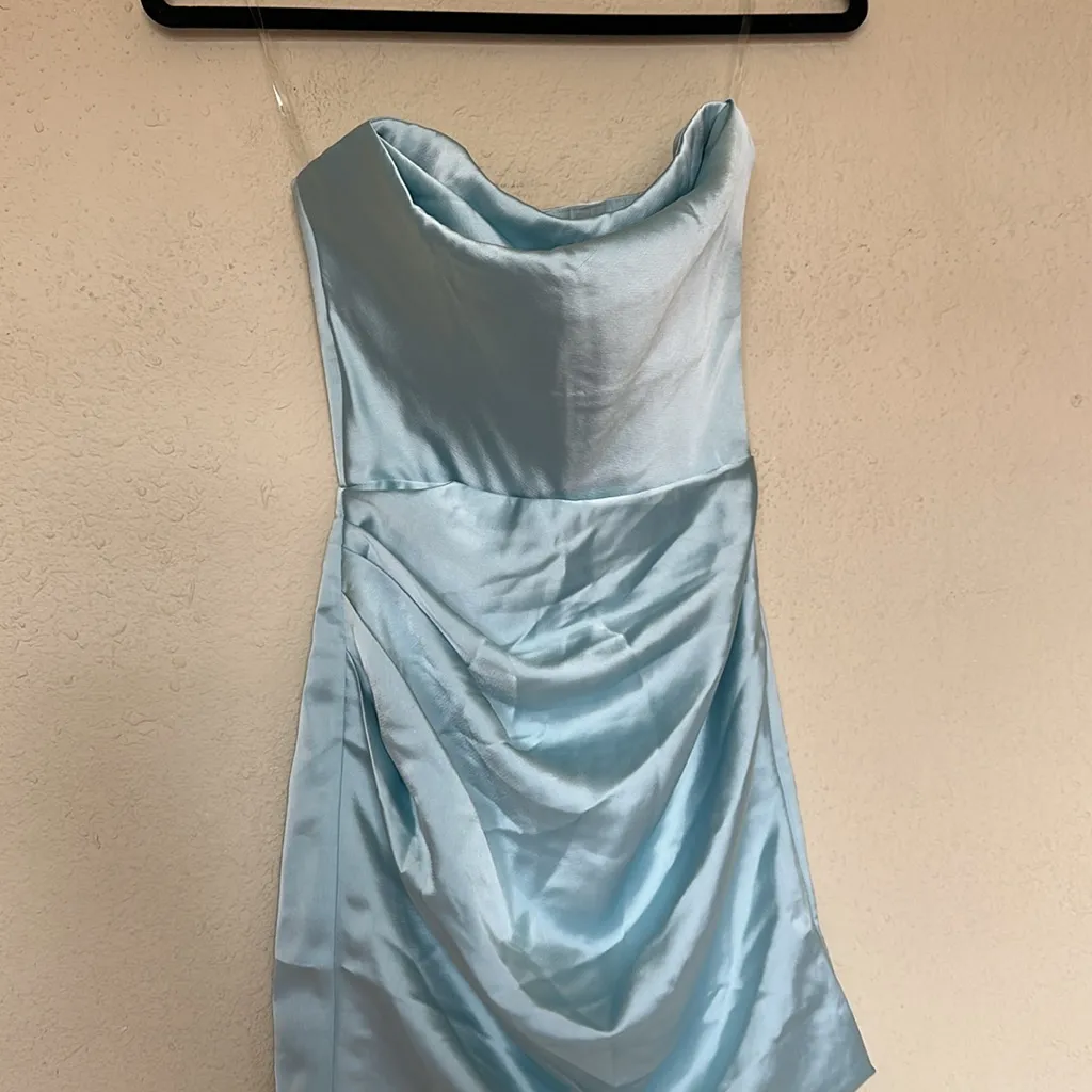 House of‎ CB  ‘Odelle’ Ocean Blue Strapless Mini Dress NWOT size XS - Image 13