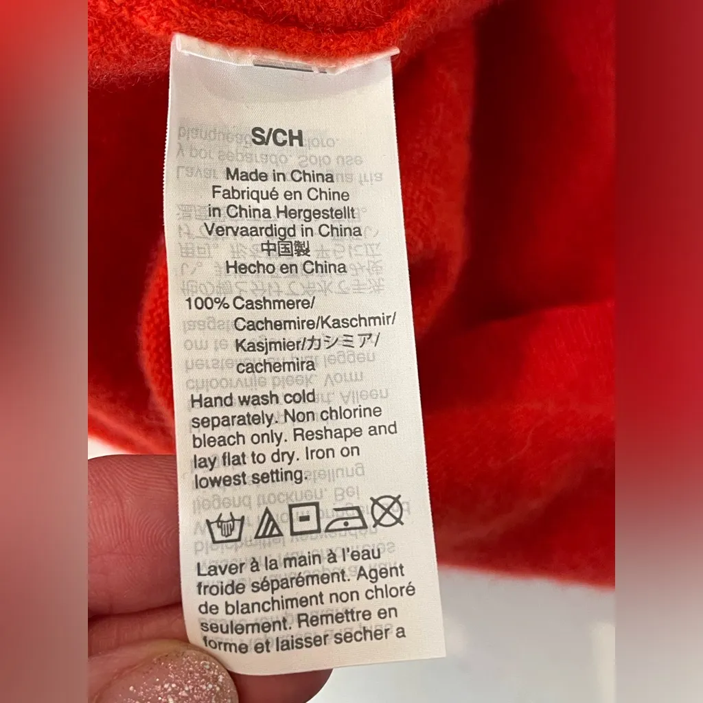 J. Crew Women’s Vibrant Red Turtleneck Cashmere Sweater Size S‎ - Image 7