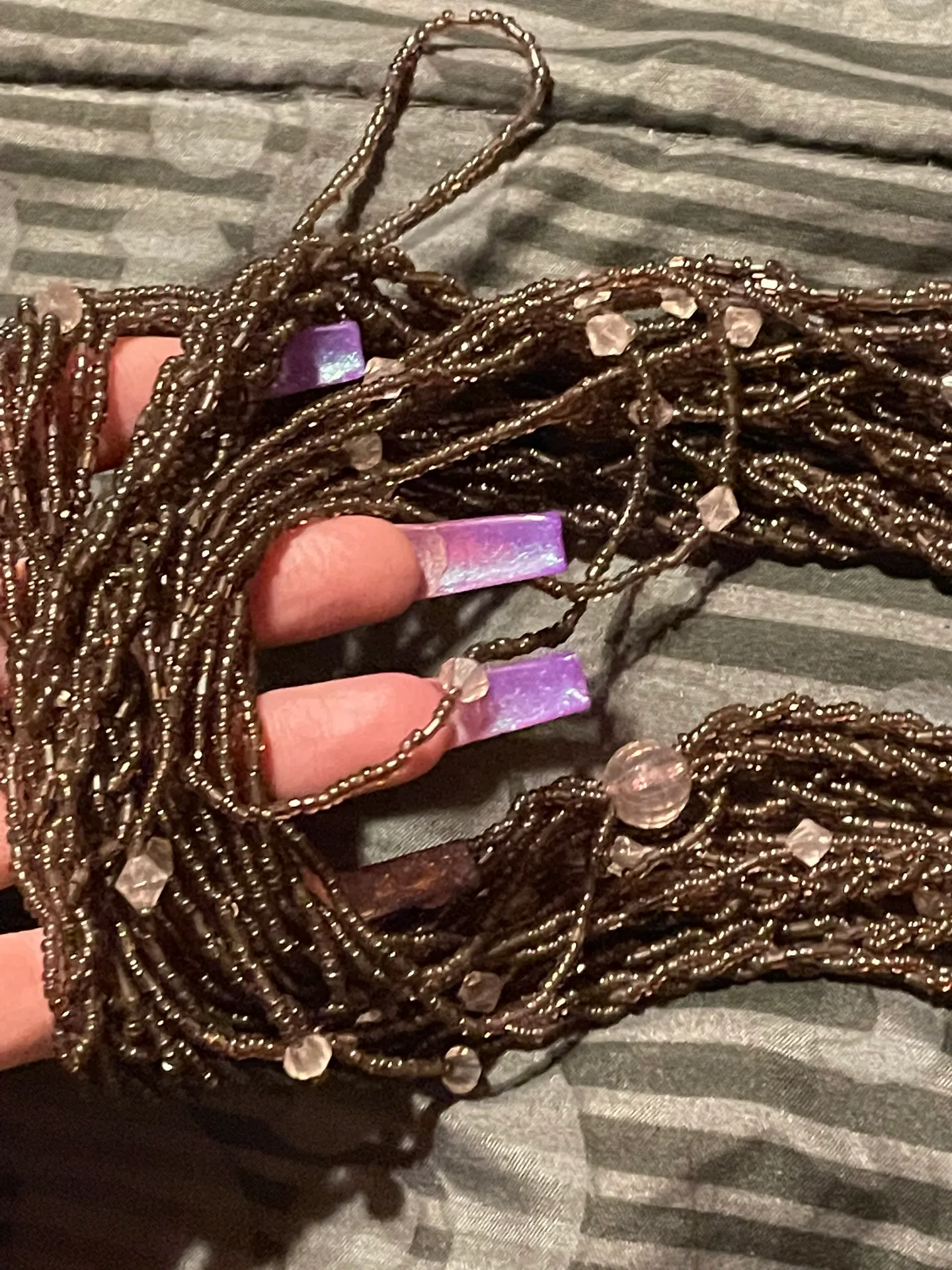 Beaded Belt Purple - Image 3