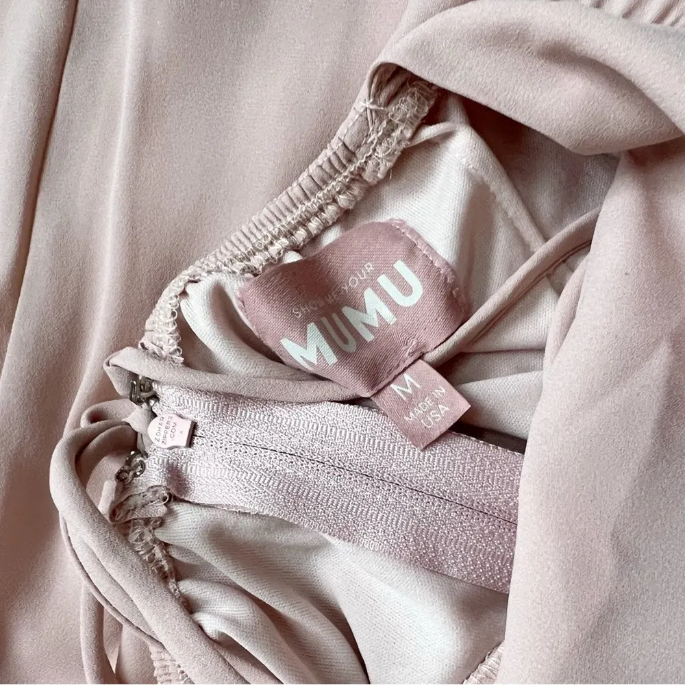 God-shaw Goddess Gown Dress in Dusty Blush Pink Floor Length - Image 10